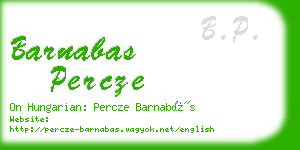 barnabas percze business card
